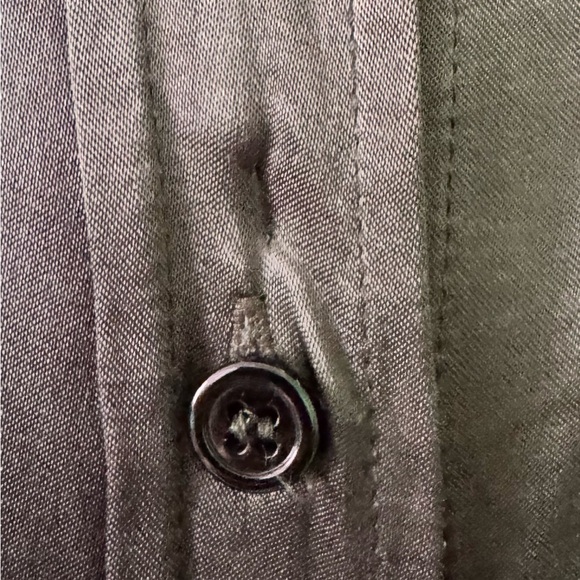 Elegant dark green Button-Up Dress Zara size small - Picture 2 of 3